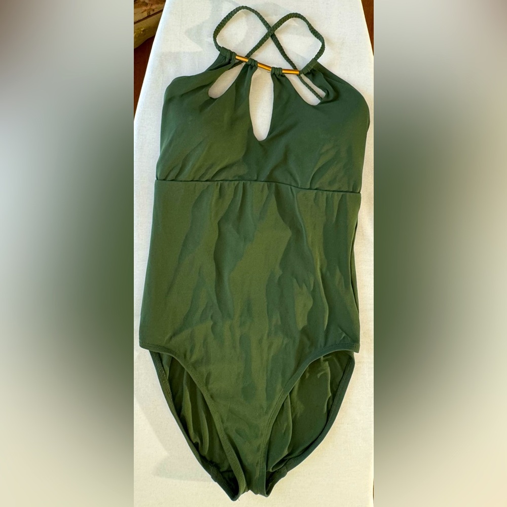 Robin Piccone Olive Green One Piece Bathing Suit